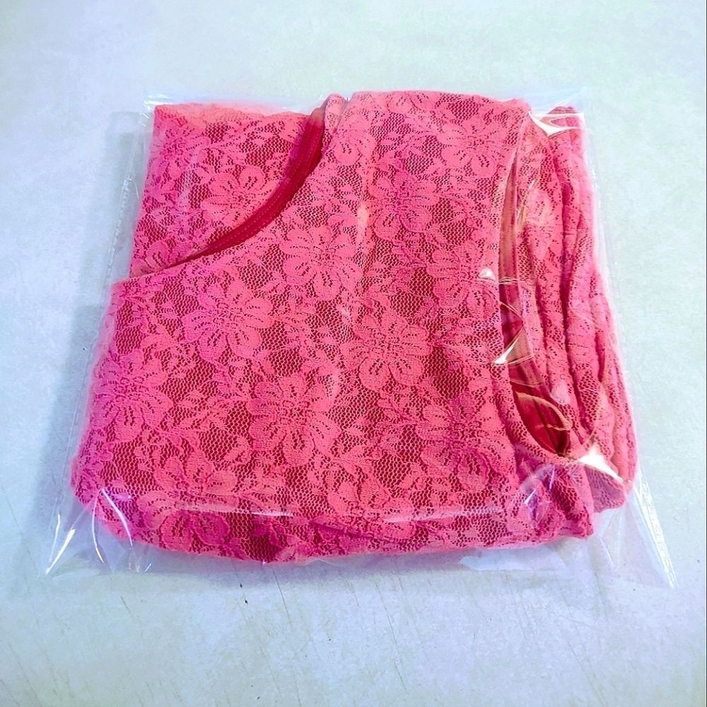 FOREVER 21 PINK LACE FULLY LINED LOW BACK GOING OUT DRESS WOMEN'S SIZE S - Picture 6 of 6